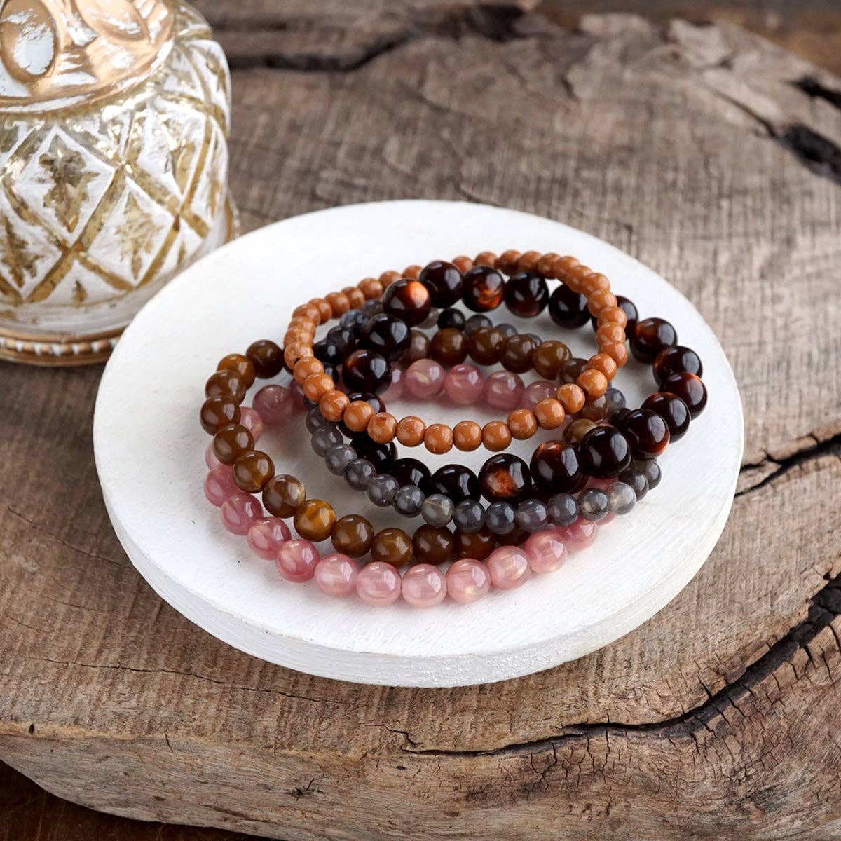 Acrylic Beaded Bracelet Set – Fall Canyon Mix