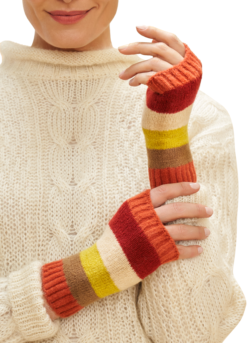 Ladies Lilia Wrist Warmers - Sunset Mix