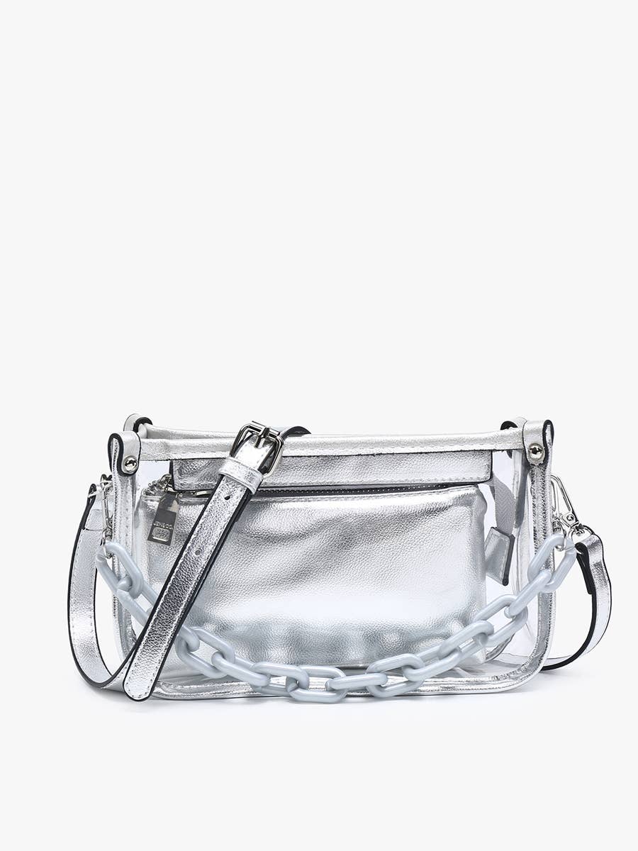 Jessica Clear Crossbody w/ Chain