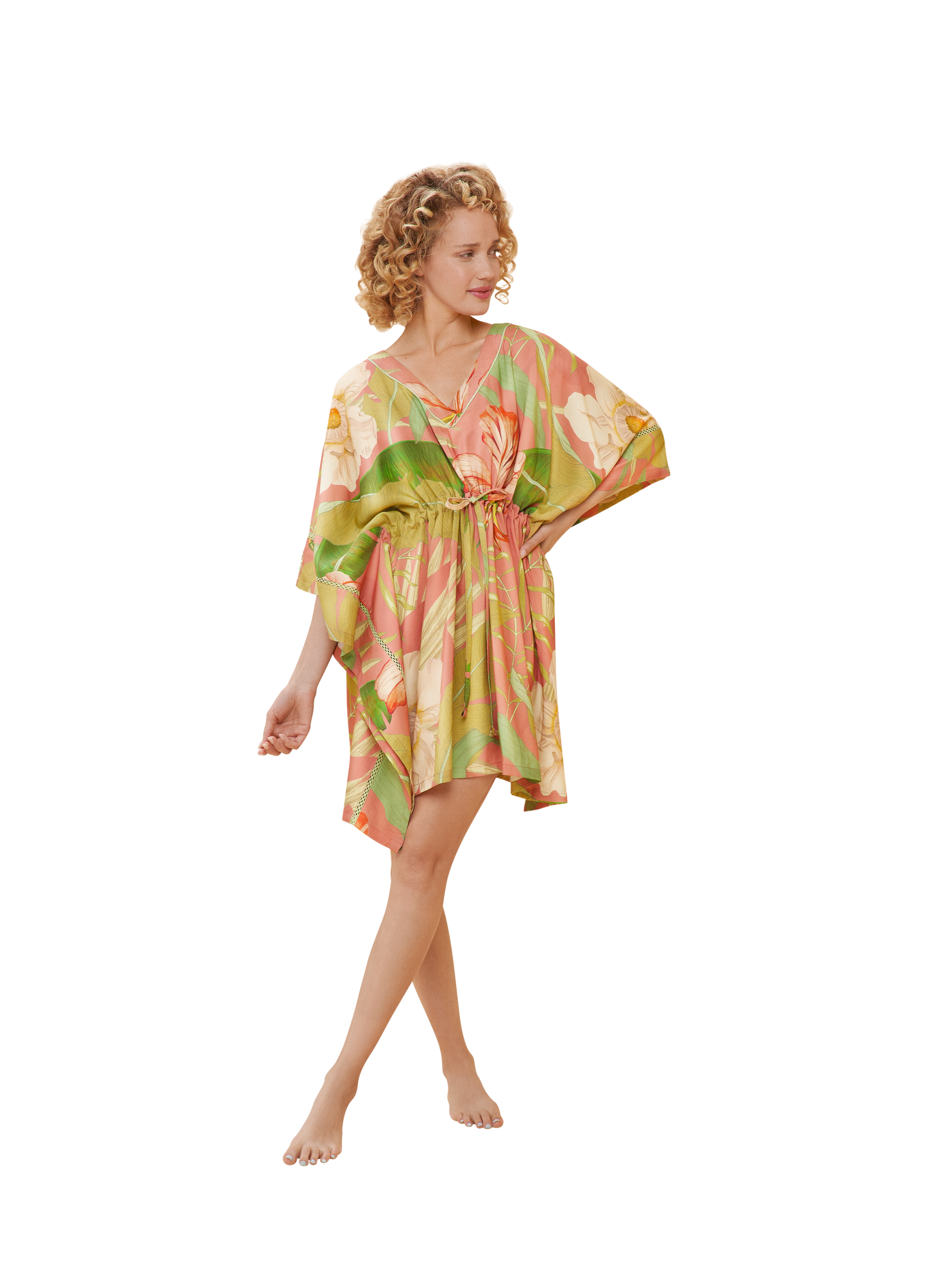 Beach Cover Up - Delicate Tropical Candy