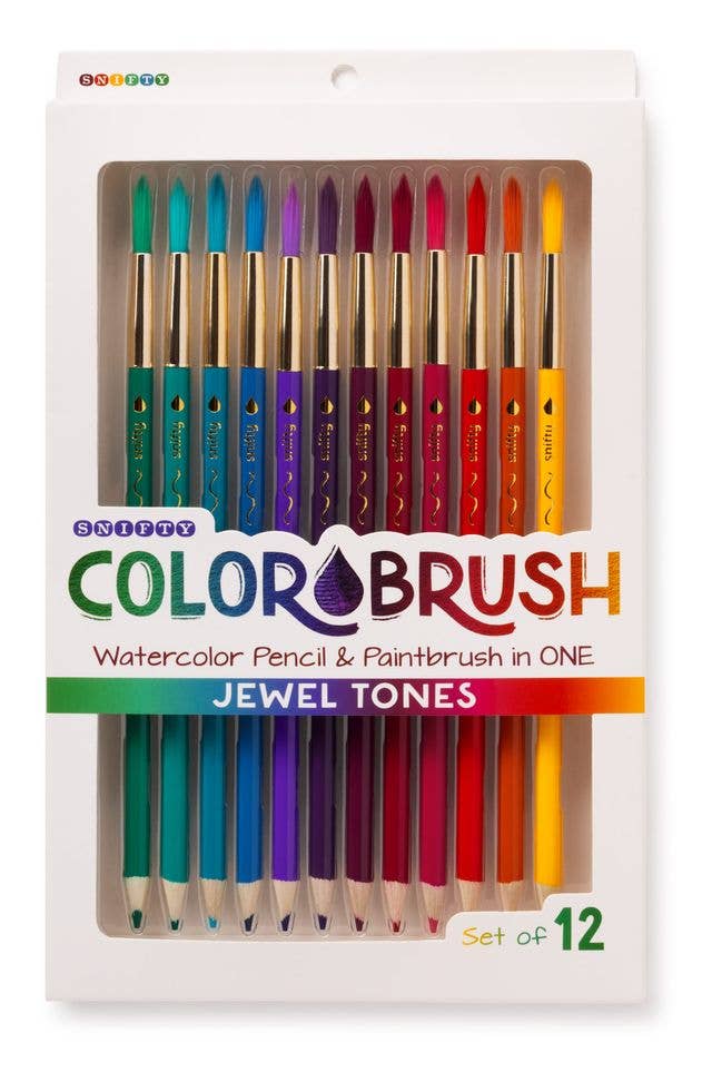 Watercolor Pencil & Paintbrush in ONE - JEWEL TONES