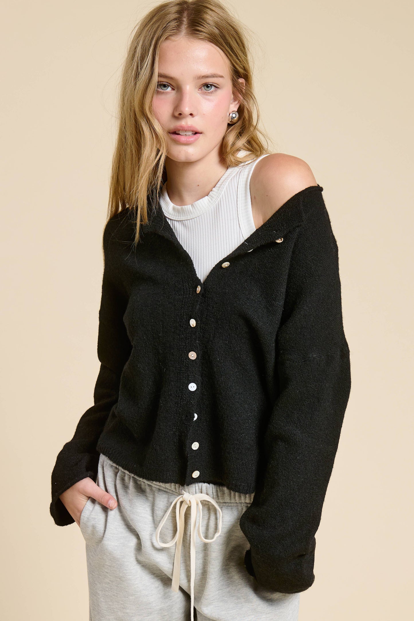 The Muse Button Down Cardigan -  Several color options