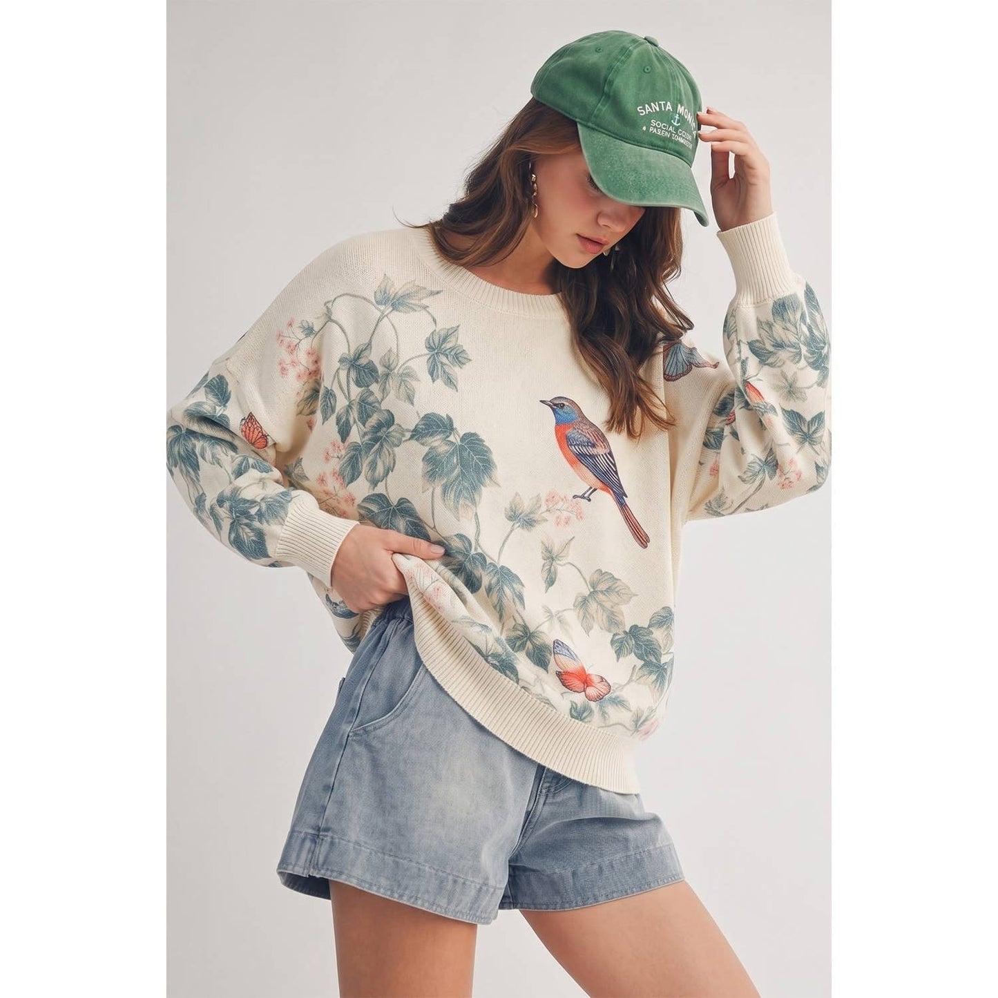 Poetic Woodland Flight Flora Knit Pullover