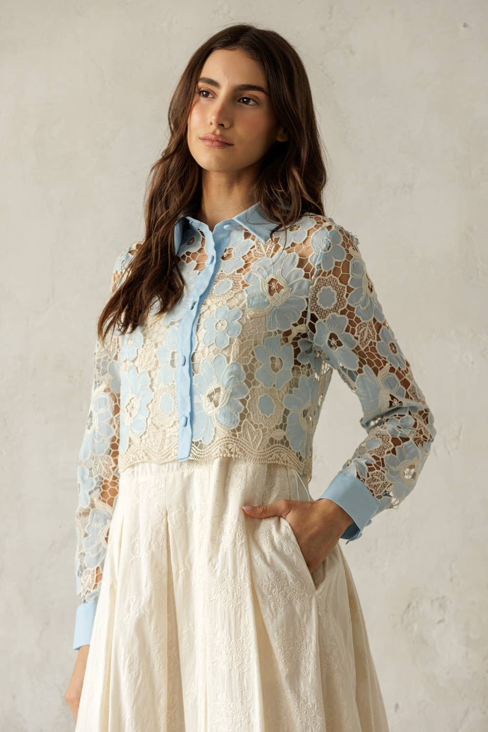 Vintage Floral Lace Blouse/Shacket