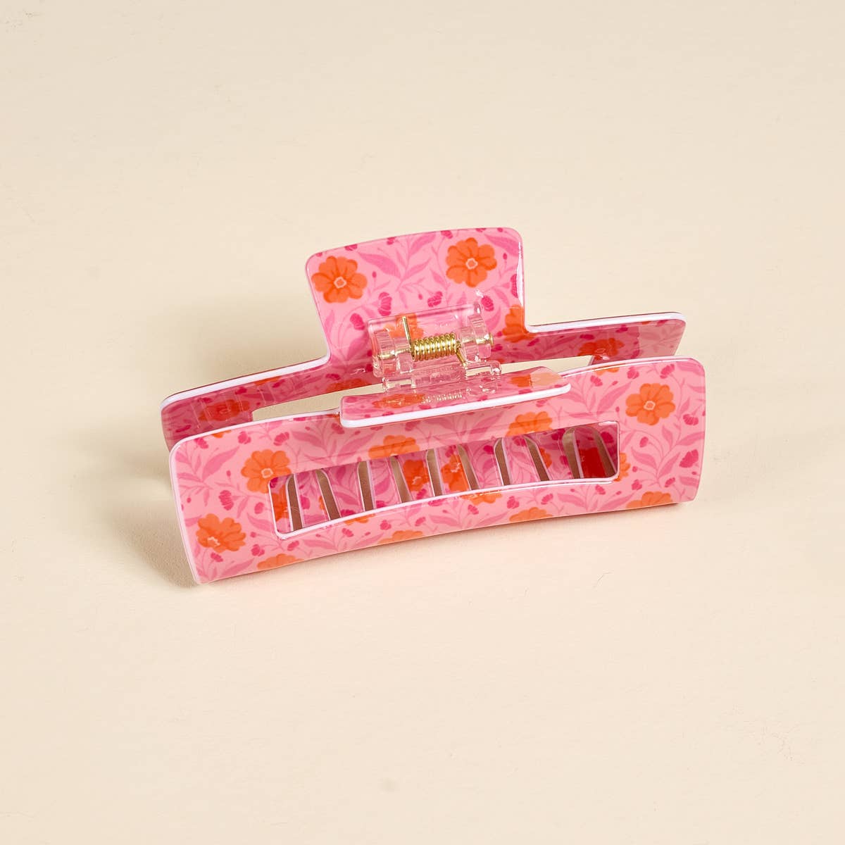 Claw Clip–Poppin' Petals Hot Pink