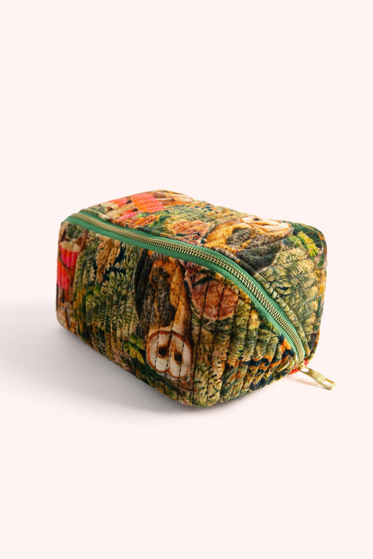 Quilted Make Up Bag - Wild Woodland Owl