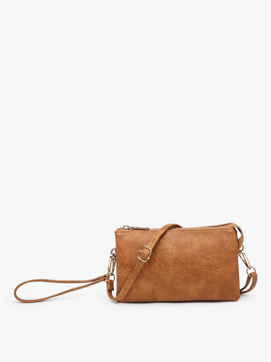 Riley Three-Compartment Crossbody Wristlet - Several Color Options