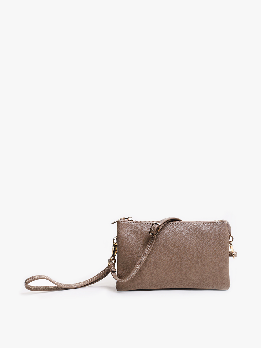 Riley Three-Compartment Crossbody Wristlet - Several Color Options