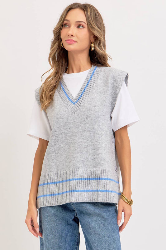 Super Soft Knit Poncho Sweater Vest