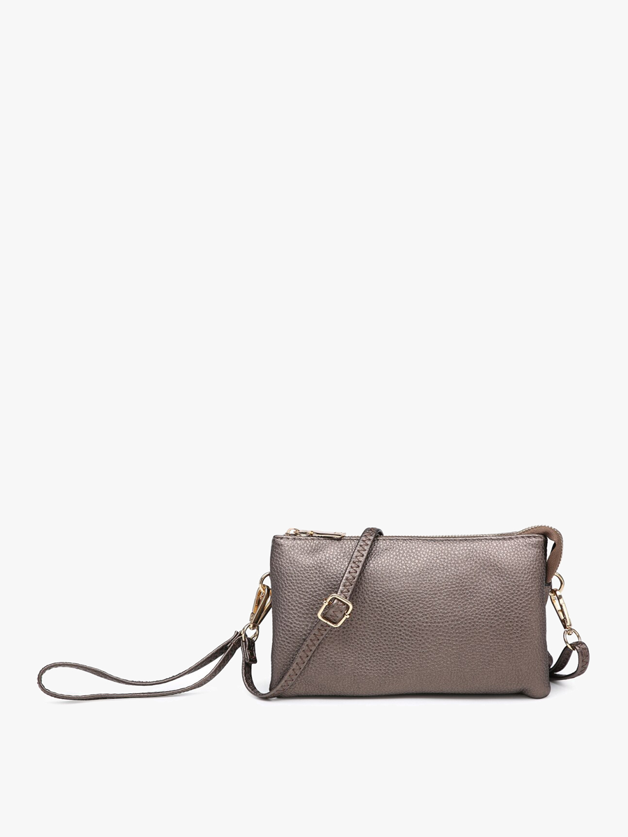 Riley Three-Compartment Crossbody Wristlet - Several Color Options