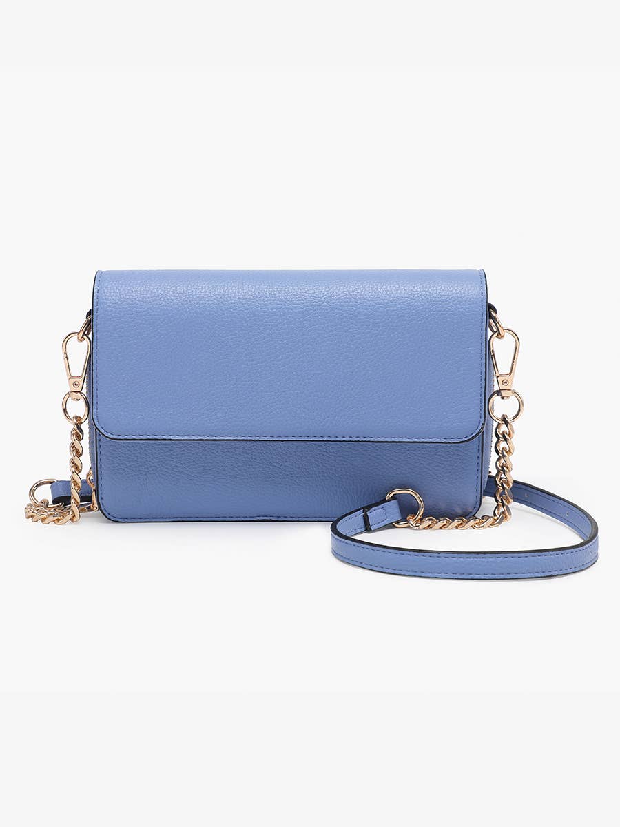 Lauryn Flapover Crossbody w/ Chain Strap