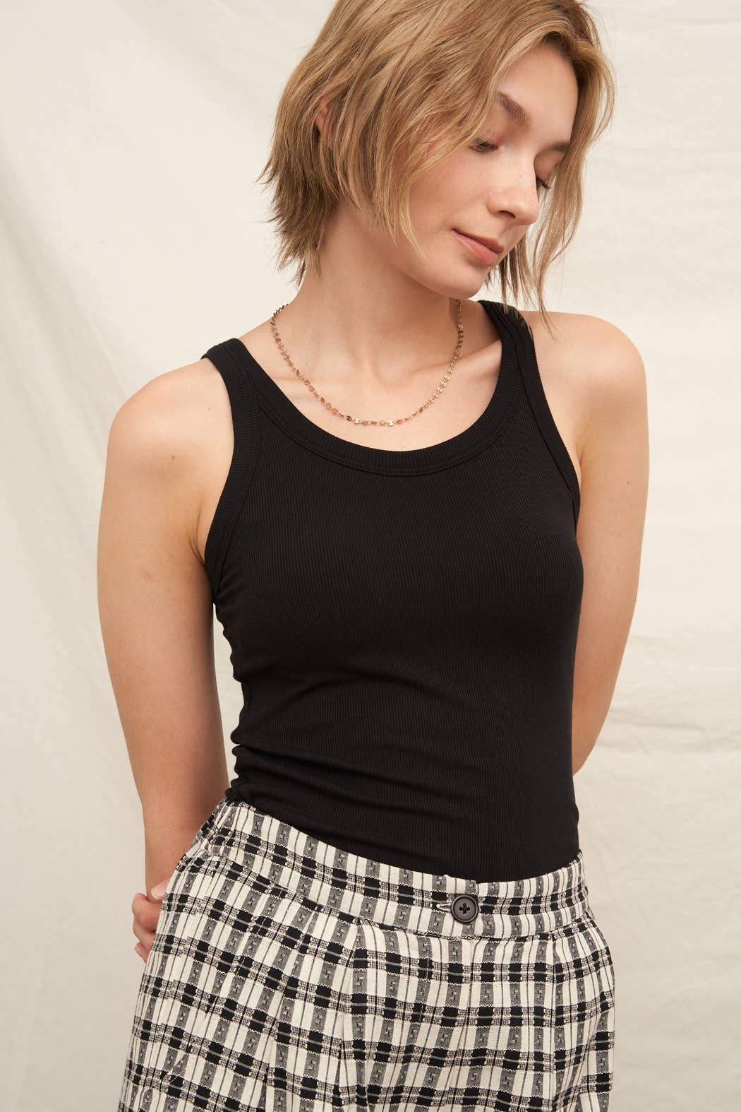 Scoop Neck Tank with Built-In Bra