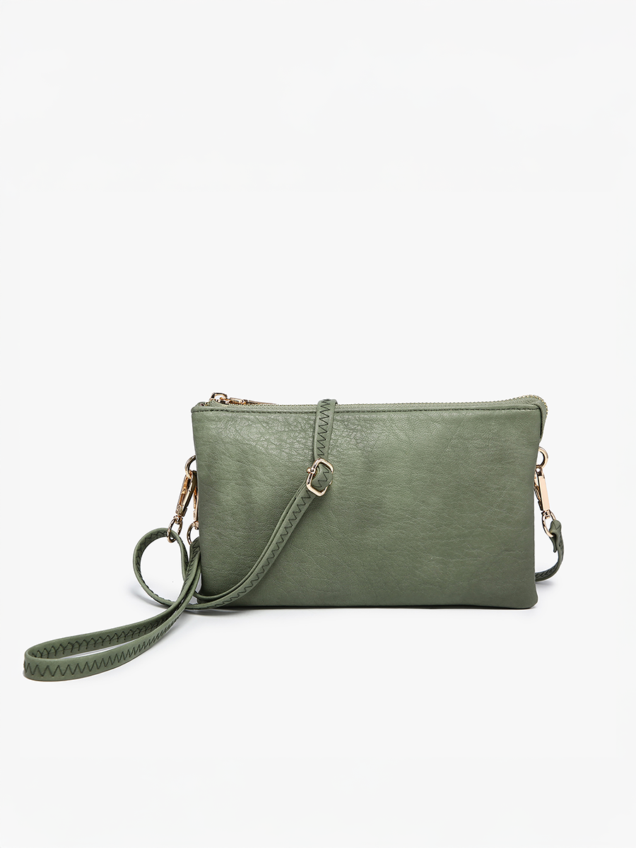 Riley Three-Compartment Crossbody Wristlet - Several Color Options