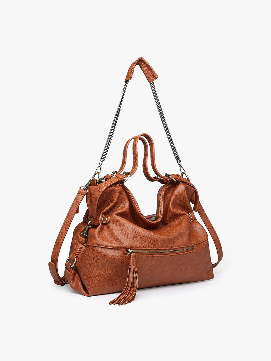 Slouchy Jamila Rustic Tote Bag with Multi-Strap Options