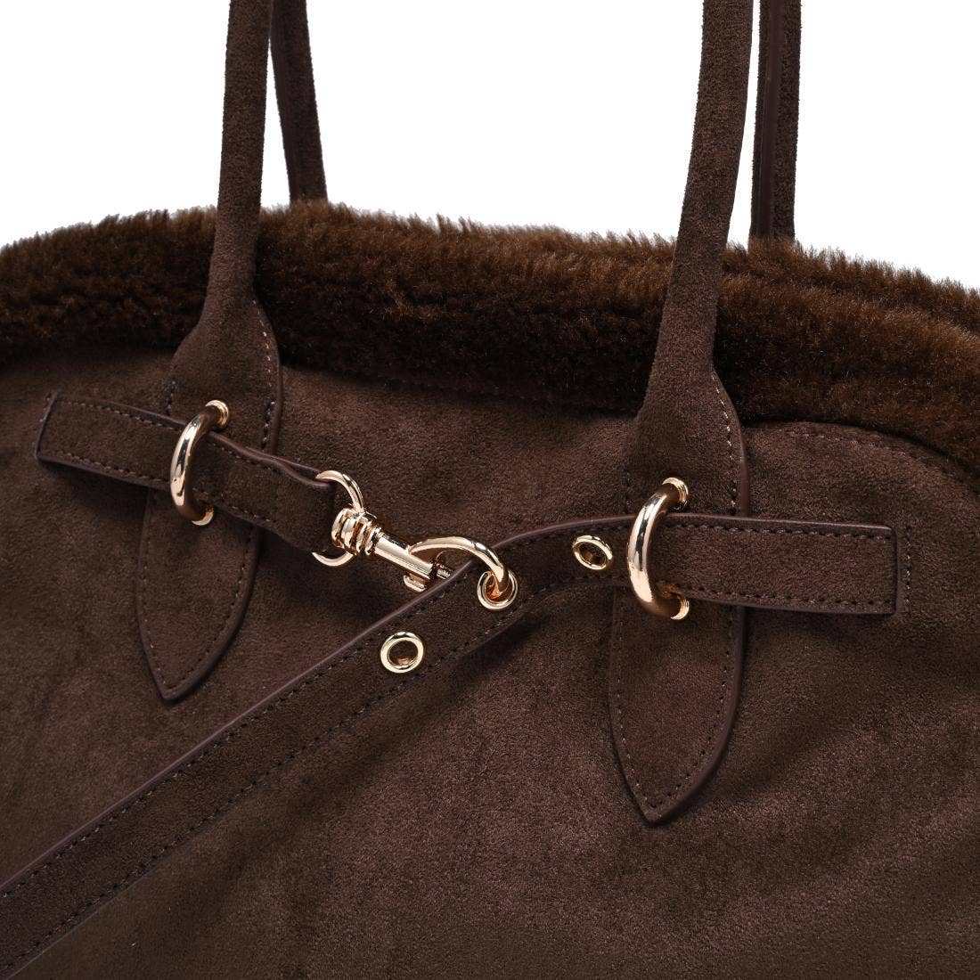 Tommy Fur Trimmed Satchel