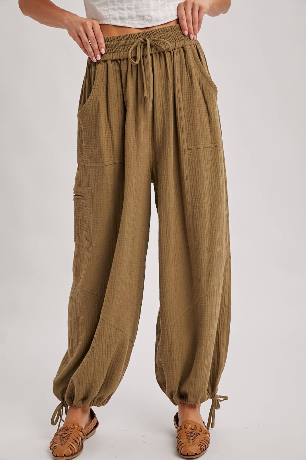 Harem Jogger Drawstring Pants