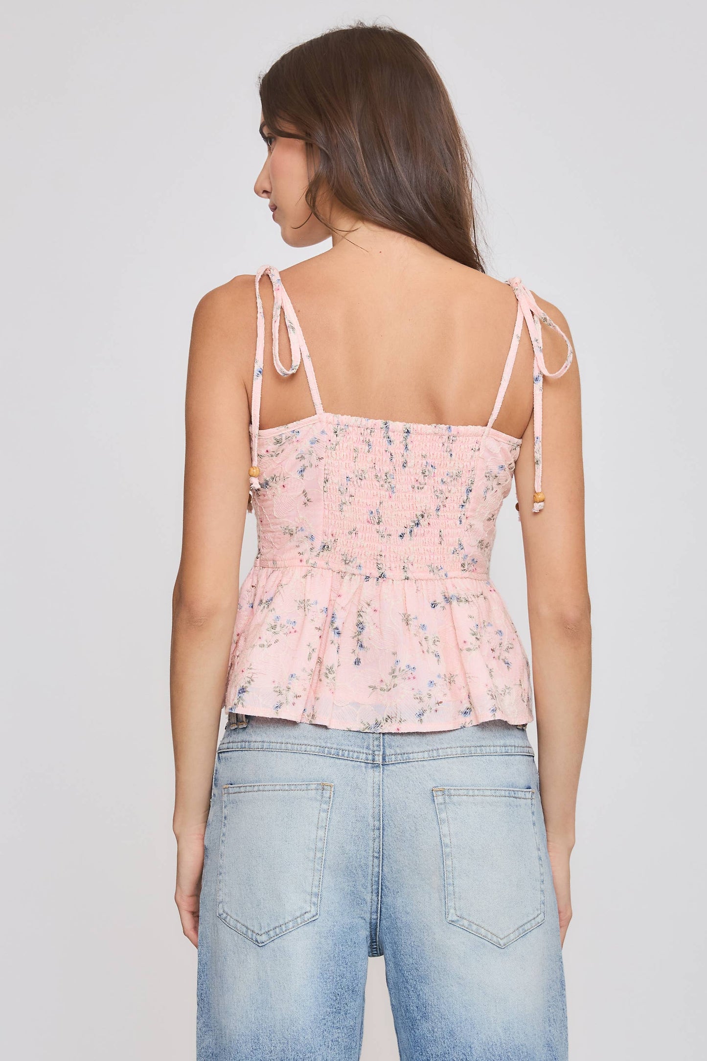 Floral Peplum Blouse Top