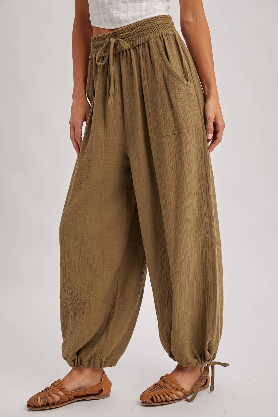 Harem Jogger Drawstring Pants