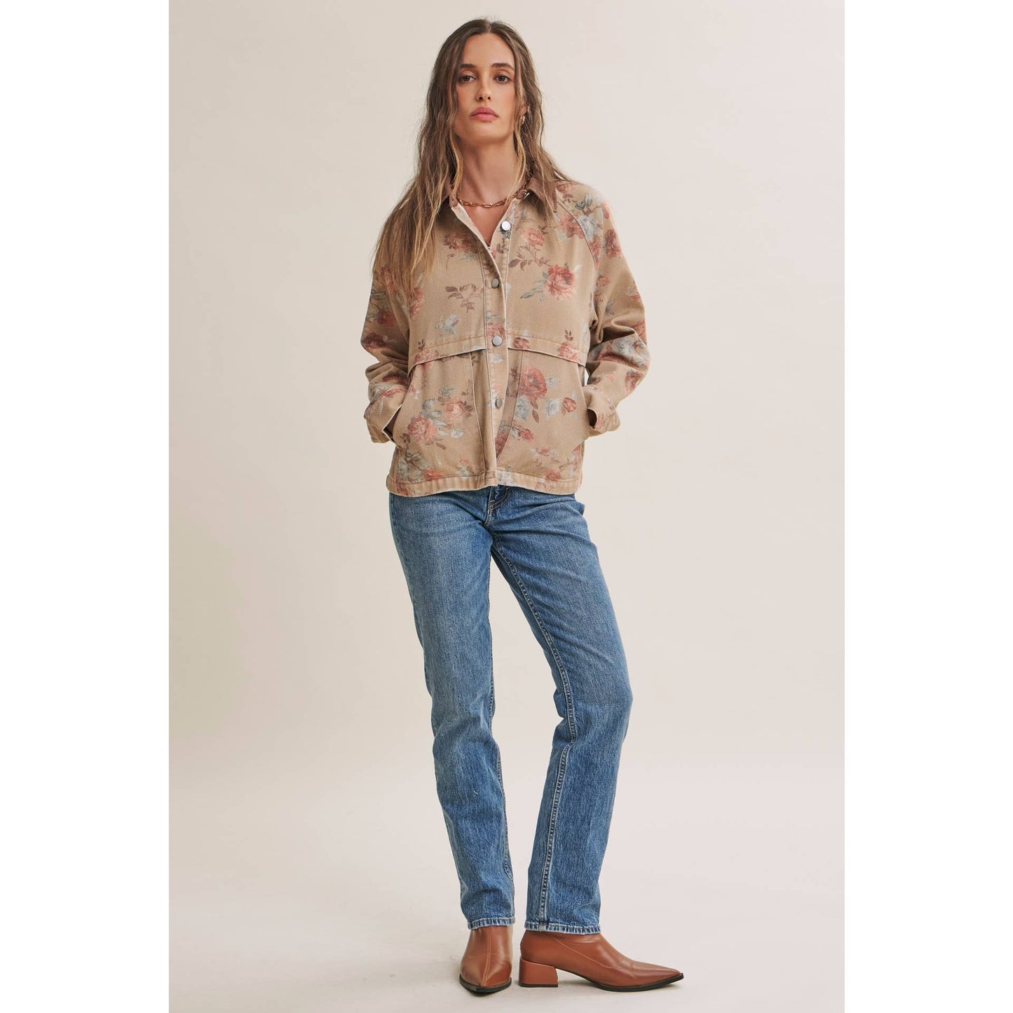 Wild Rose Vintage Wash Twill Jacket