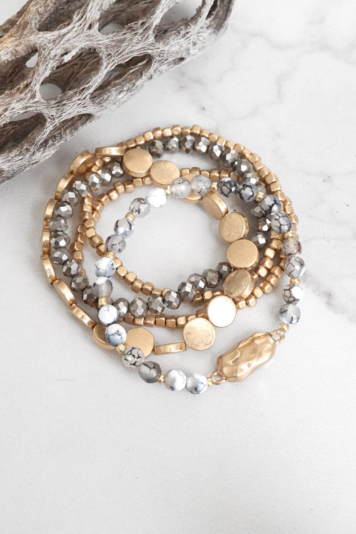 Boho Semi Precious Bracelet Stack