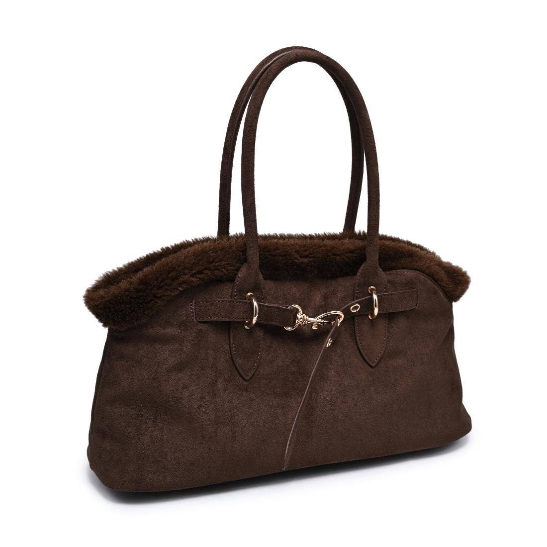 Tommy Fur Trimmed Satchel