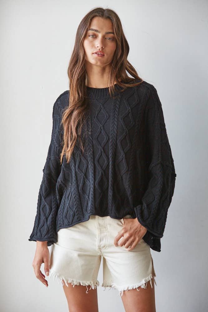 100% Cotton Cable Knit Sweater