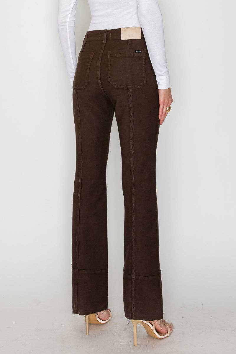 Tummy Control High Rise Jeans - Chocolate