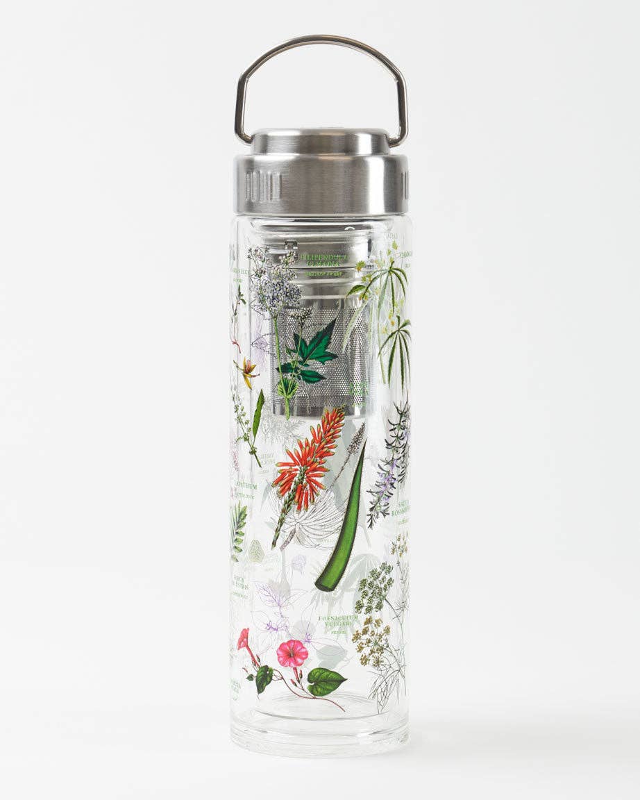 Botanical Apothecary Glass Infuser Bottle | 15 oz