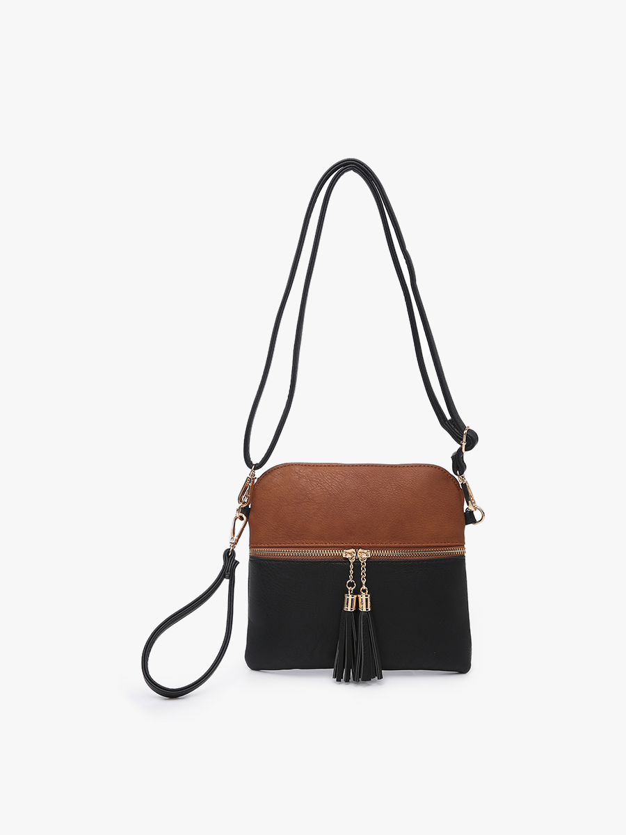 Tara Double Zip Crossbody/Wristlet - 2 color options