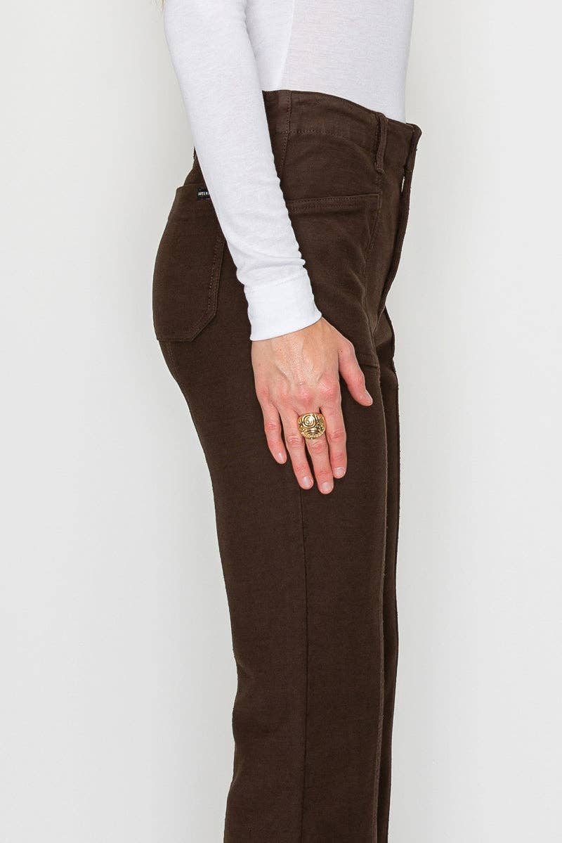 Tummy Control High Rise Jeans - Chocolate