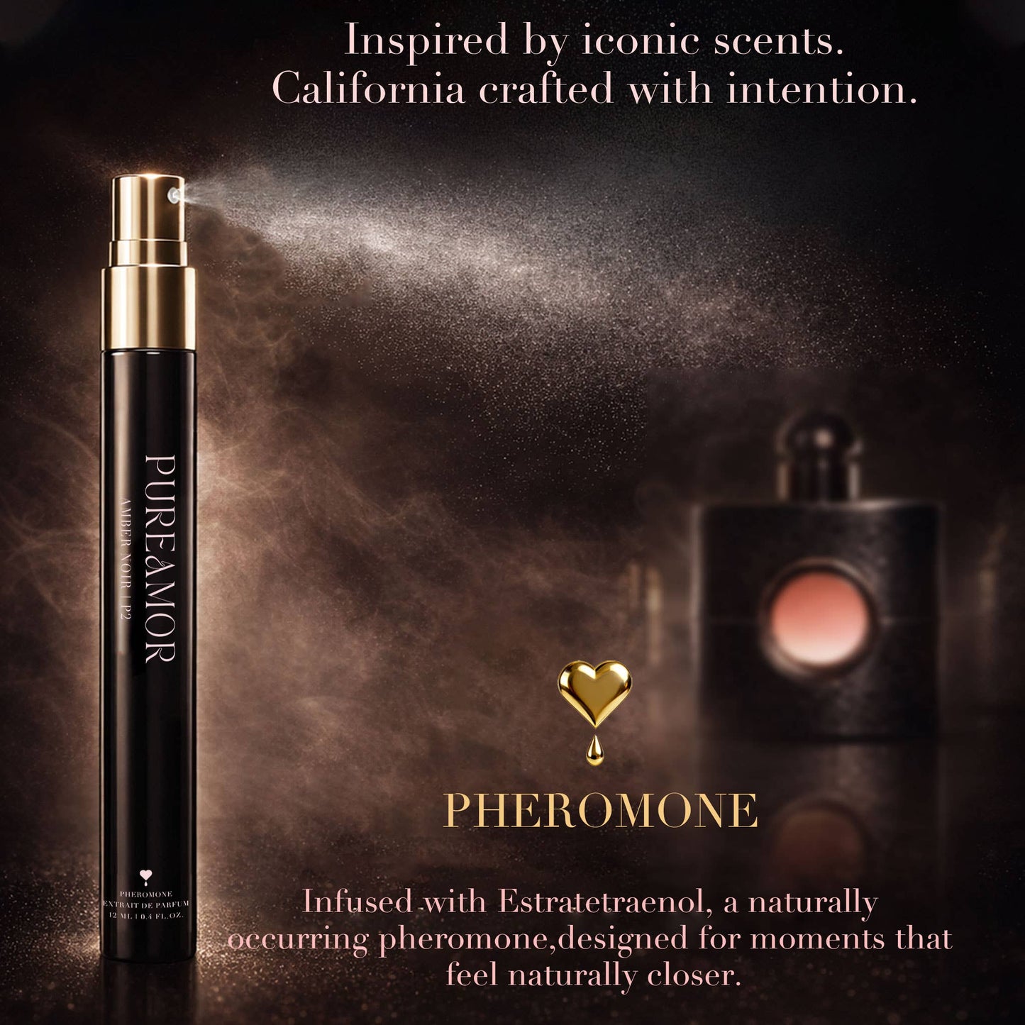 Amber Noir | Travel Spray Pheromone Perfume - 12ml