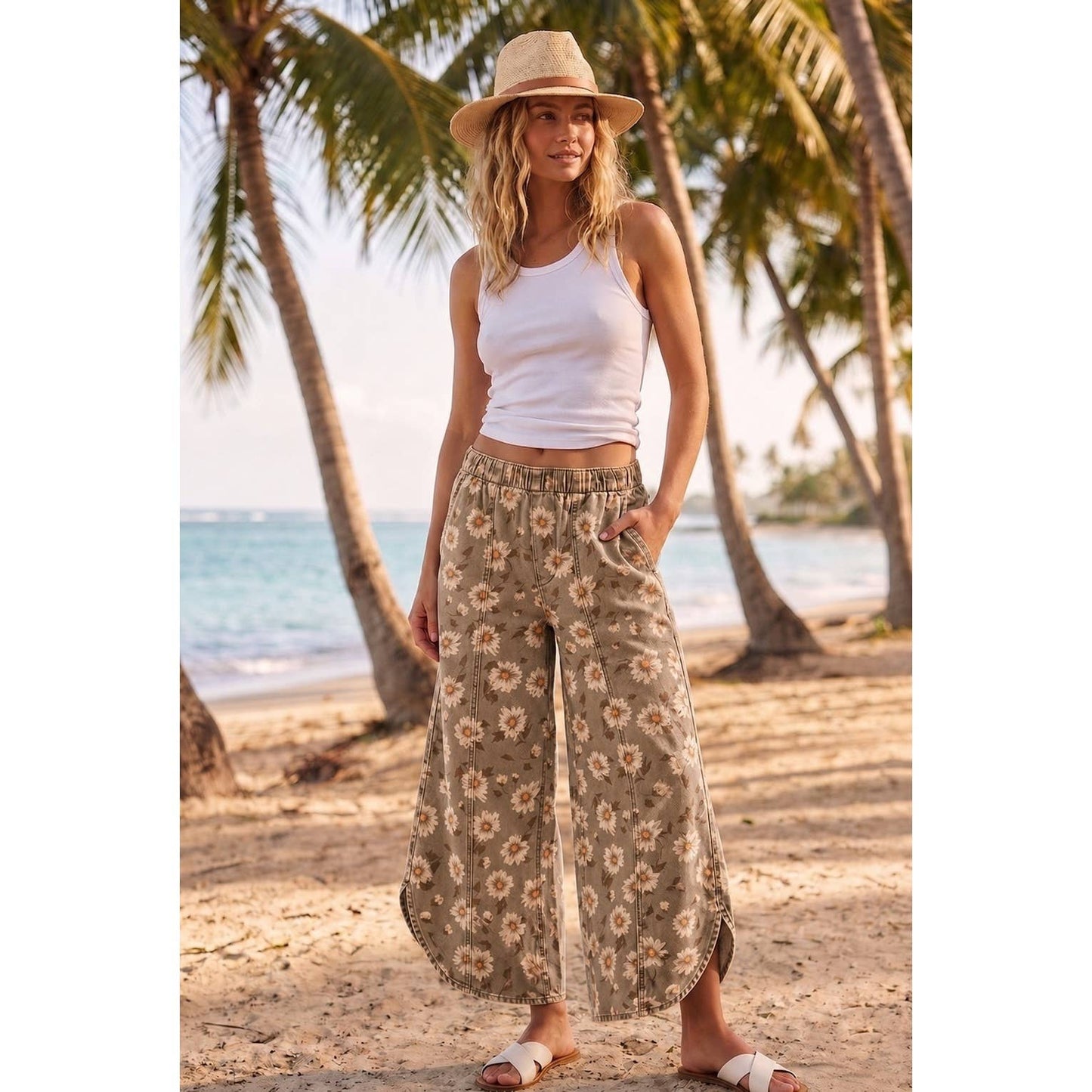 Tulip Washed Sunflower Relaxed Fit Pants