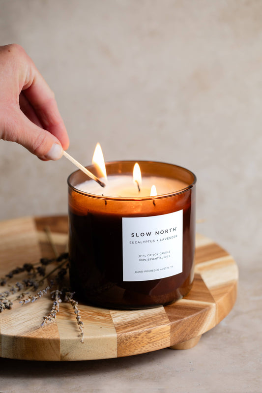 Eucalyptus + Lavender - 3-Wick Non-Toxic Candle
