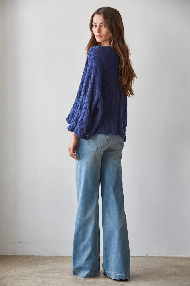 100% Cotton Cable Knit Sweater