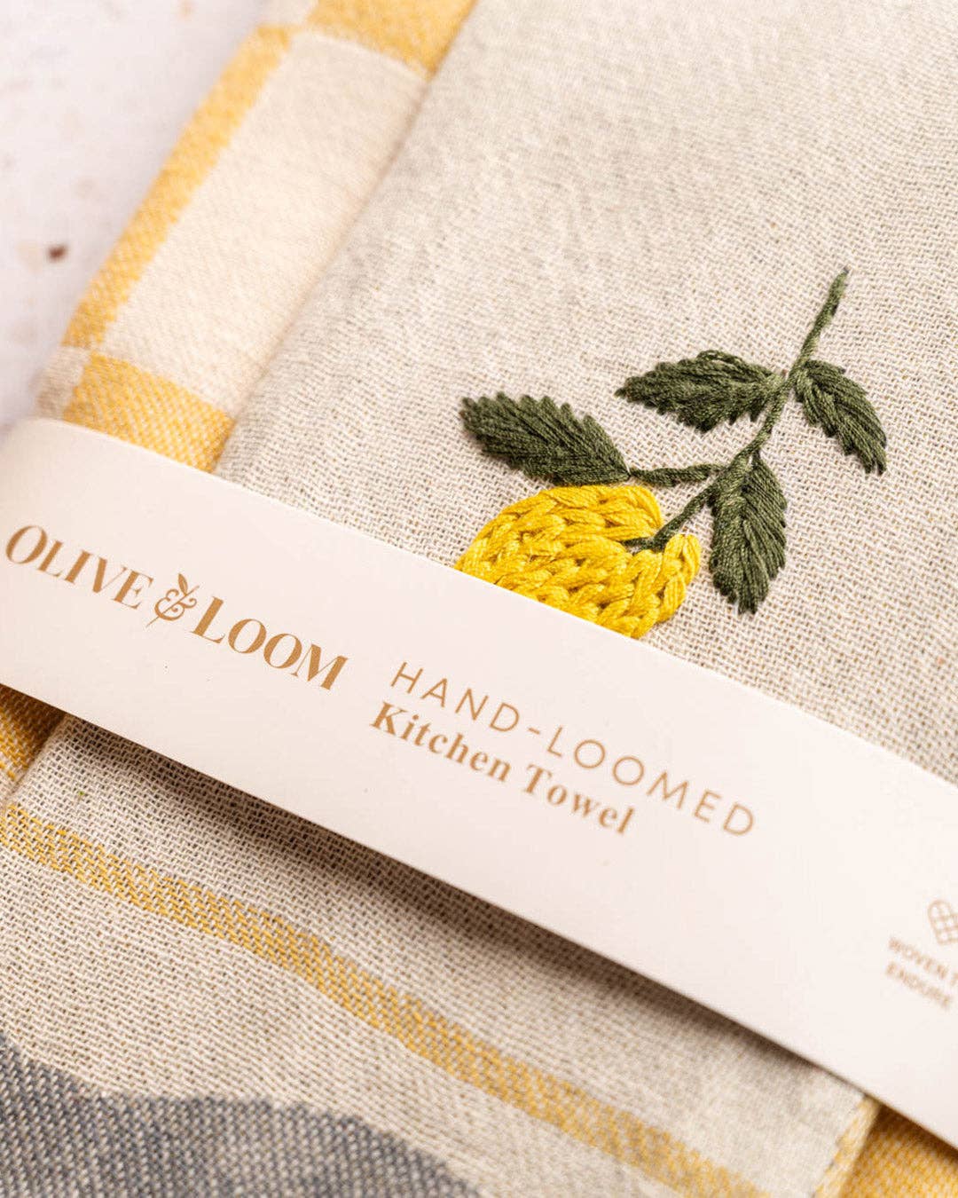Lemon - Hand Stitched Turkish Cotton Kitchen Towel