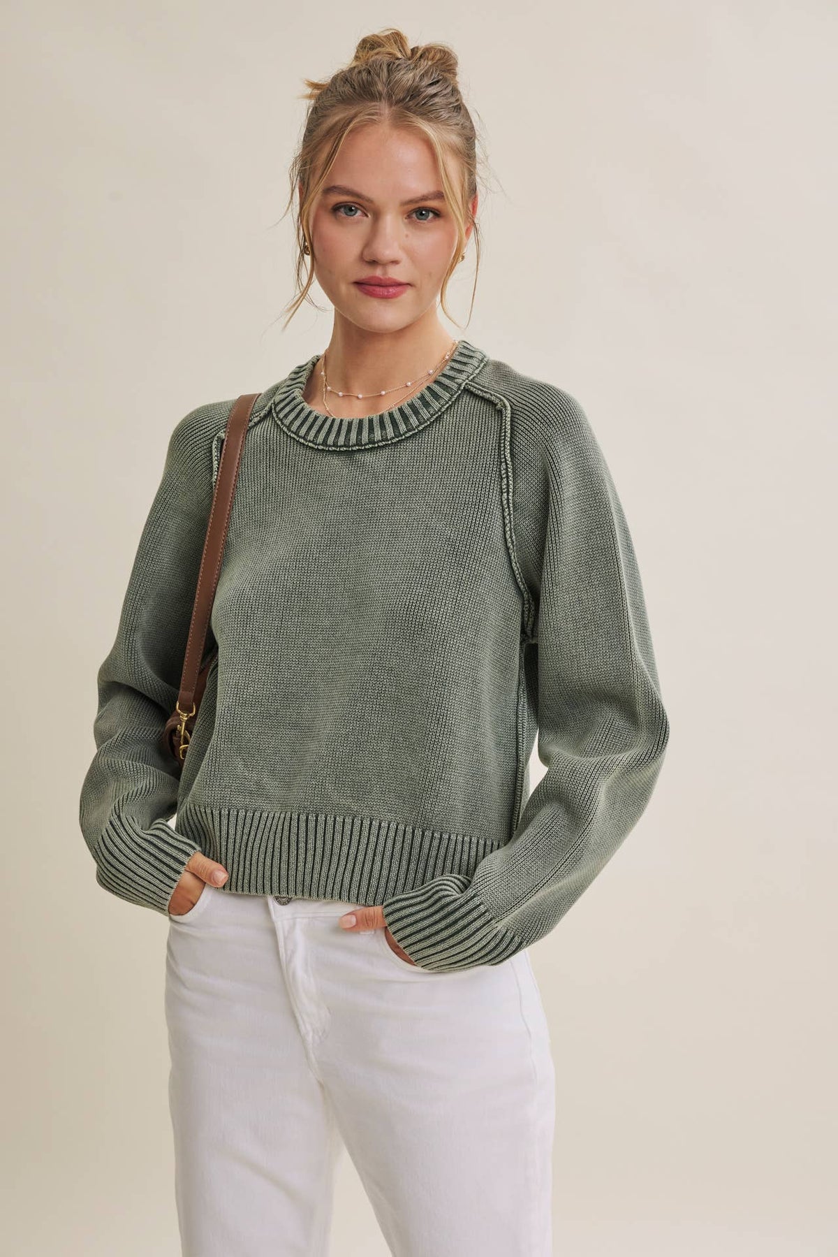 Fireside Weekend Vintage Mineral-washed Cotton Sweater