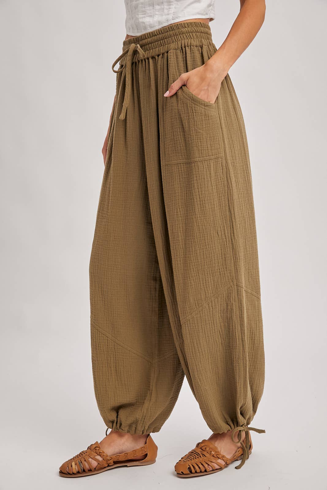 Harem Jogger Drawstring Pants
