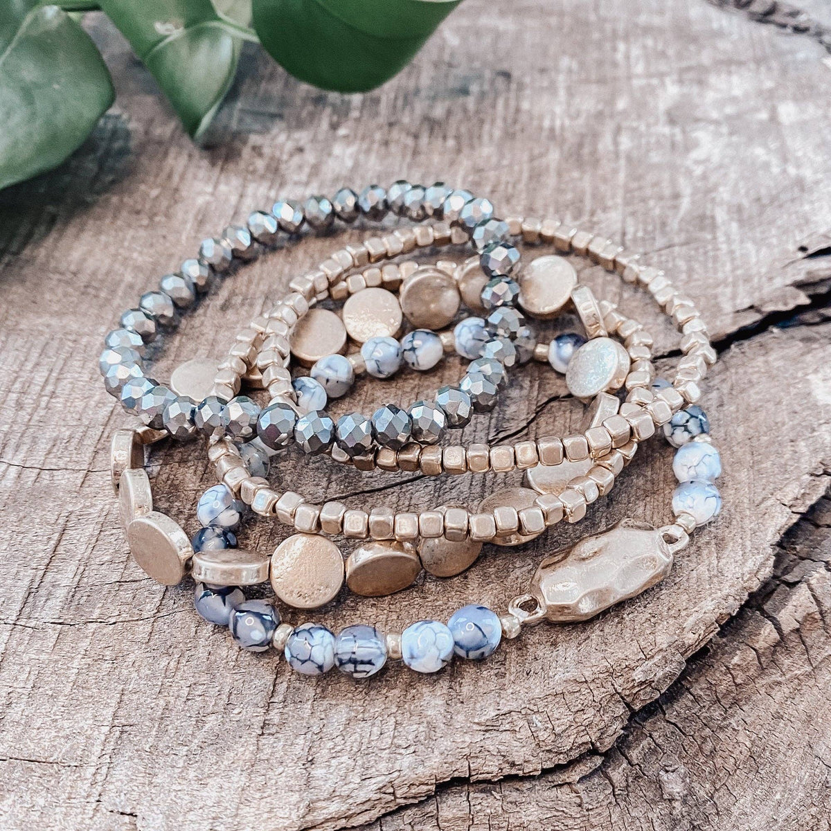 Boho Semi Precious Bracelet Stack