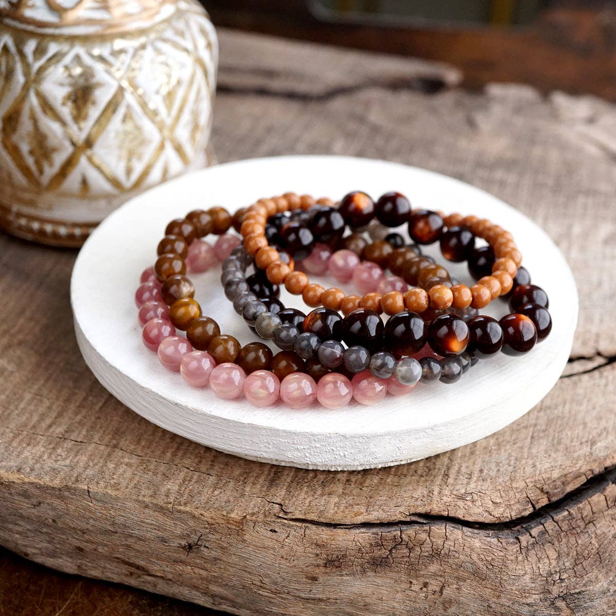 Acrylic Beaded Bracelet Set – Fall Canyon Mix