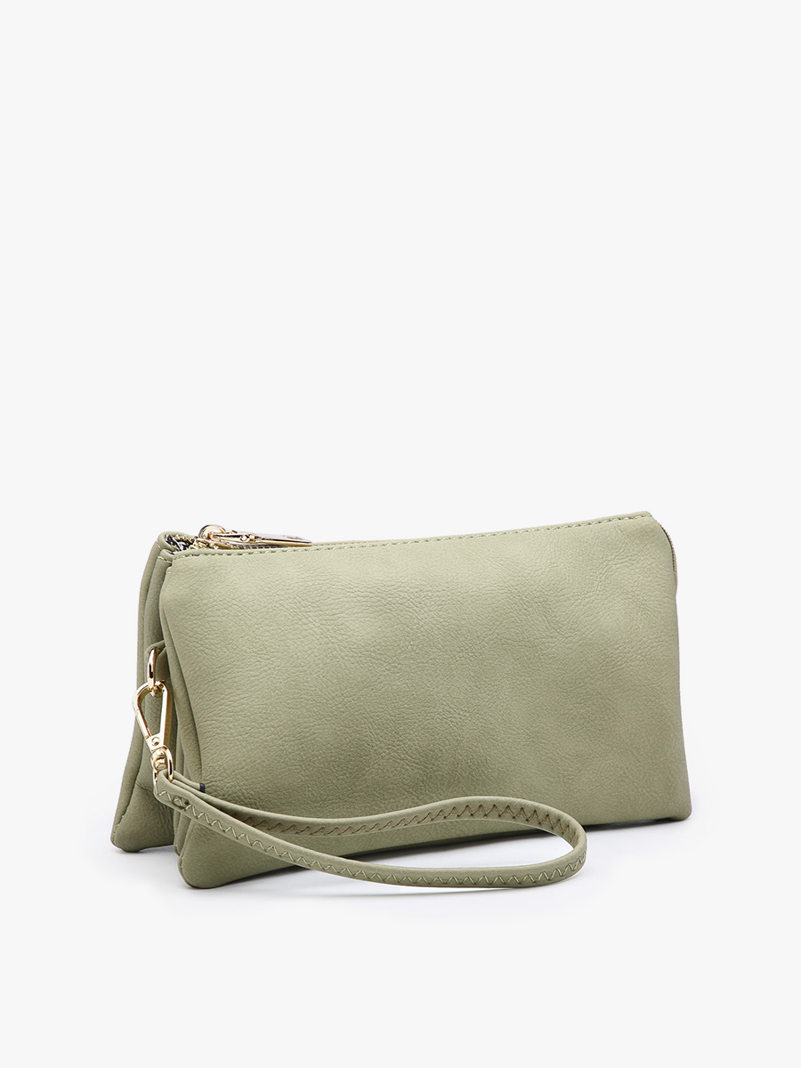 Riley Three-Compartment Crossbody Wristlet - Several Color Options