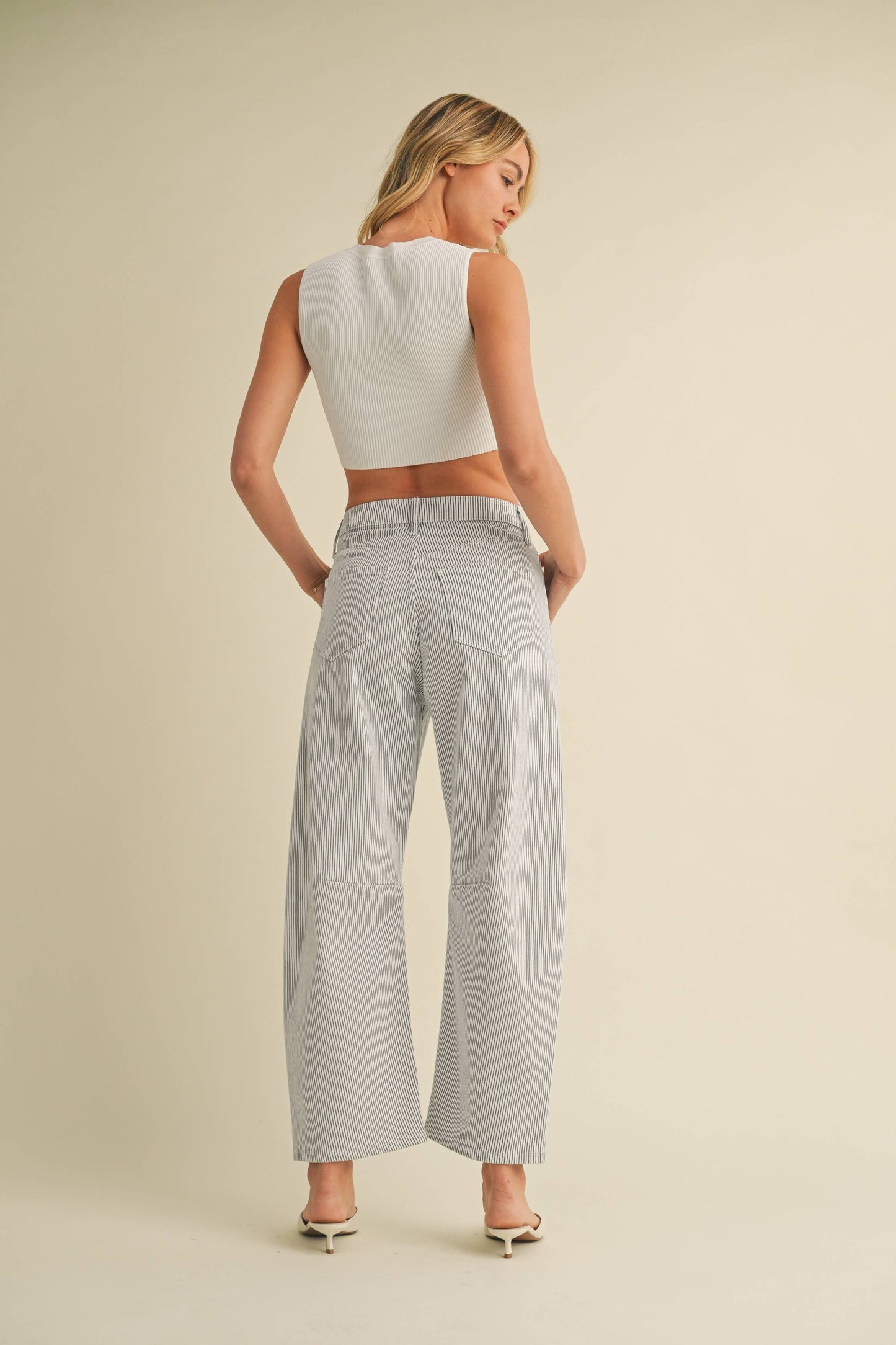 Nautical Stripe Barrel Jean