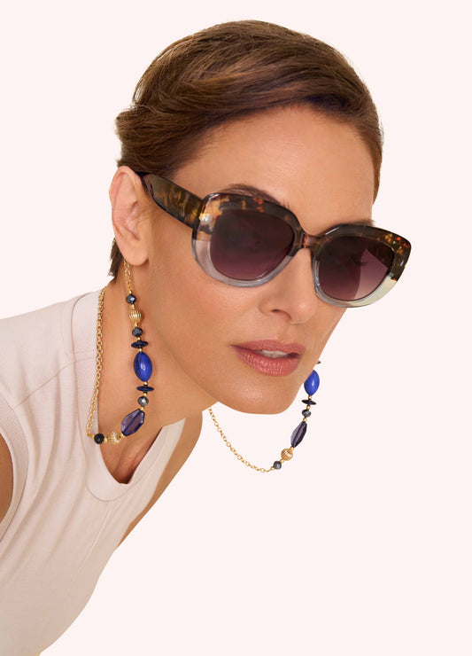 Limited Edition Sunglasses - Polina - Tortoiseshell/Aqua