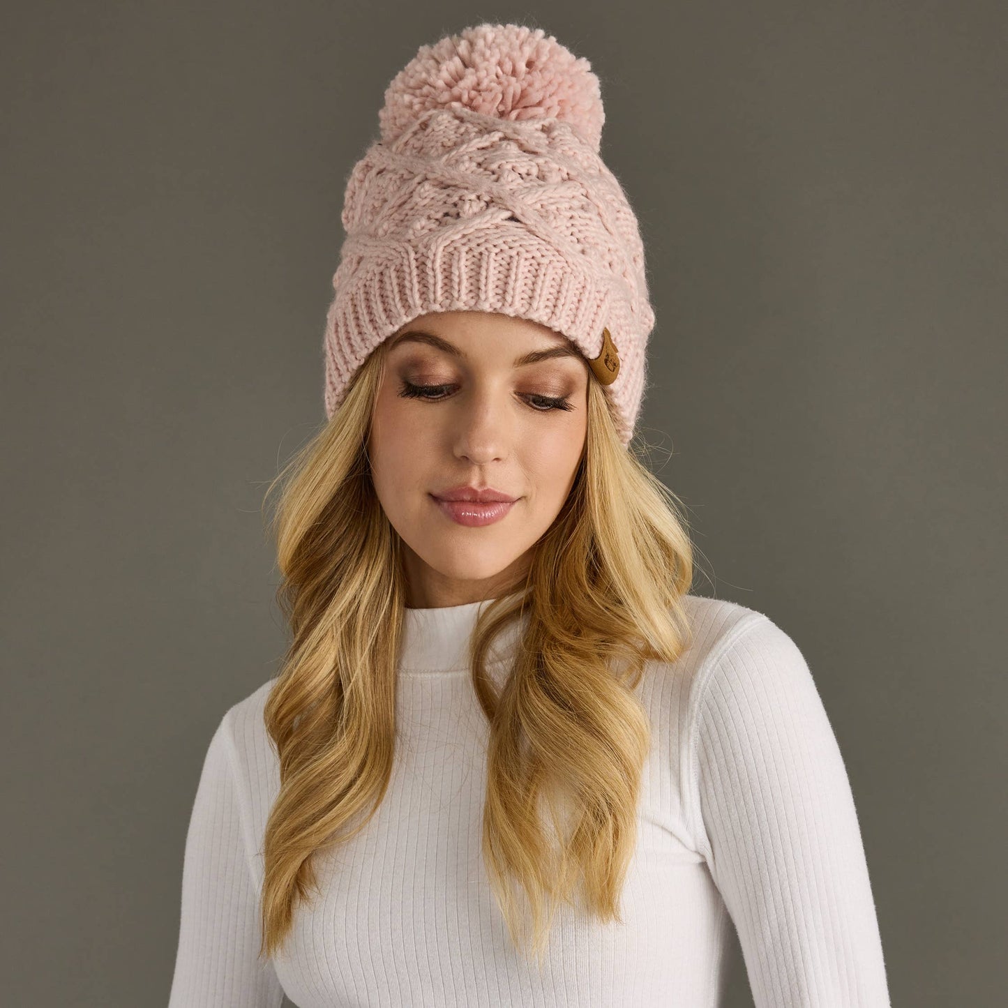Blush Knit Pom Hat