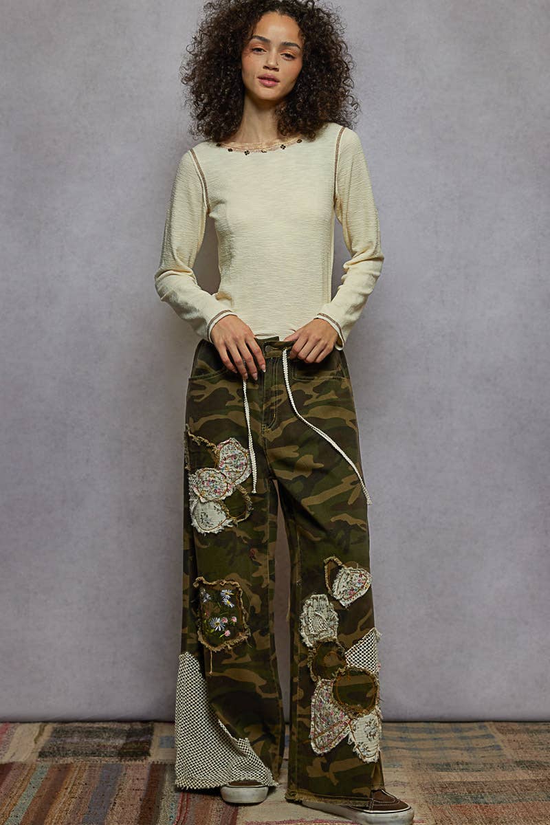 Stud detail textured knit top