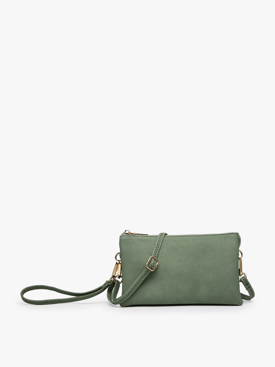 Riley Three-Compartment Crossbody Wristlet - Several Color Options