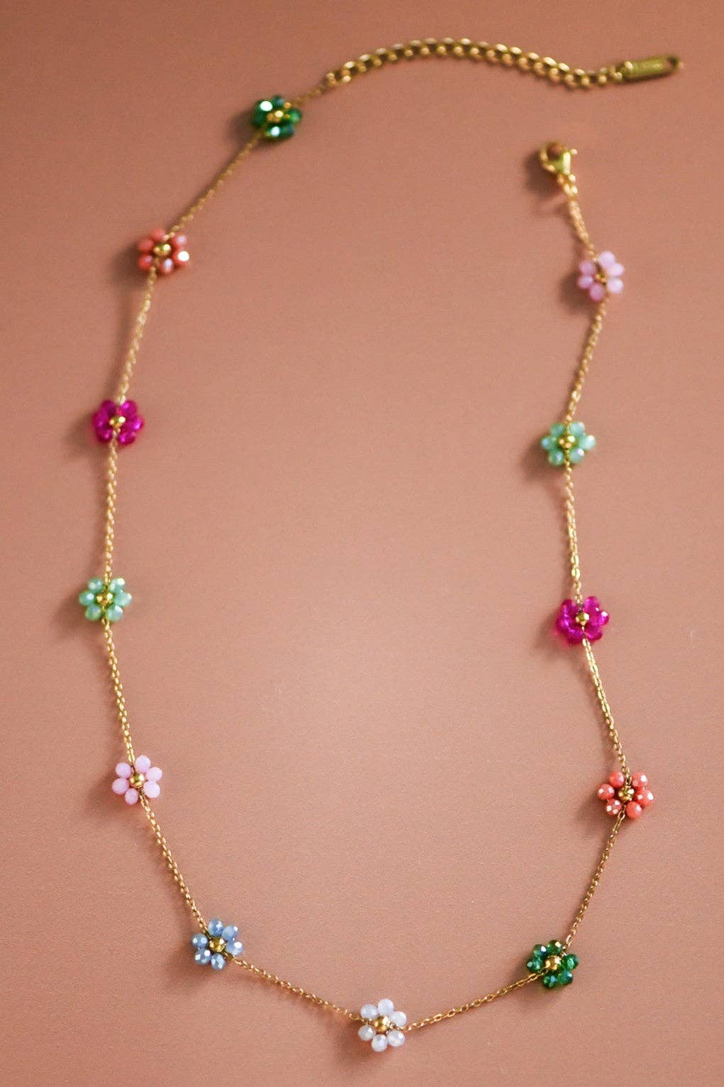 18K Gold Plated Waterproof Pretty Flowers Necklace