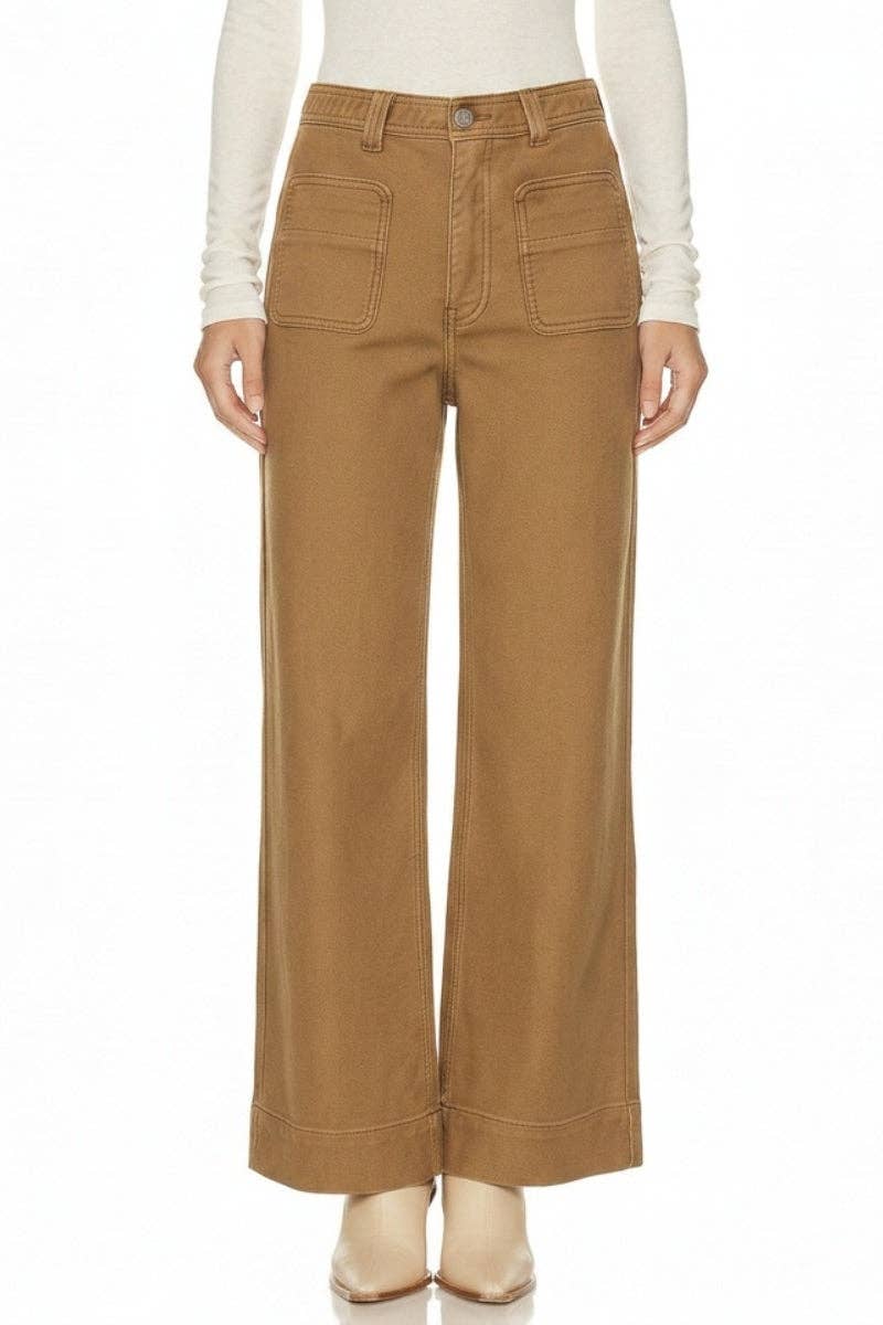 Carmel Brown High Rise Tummy Control Palazzo Jeans