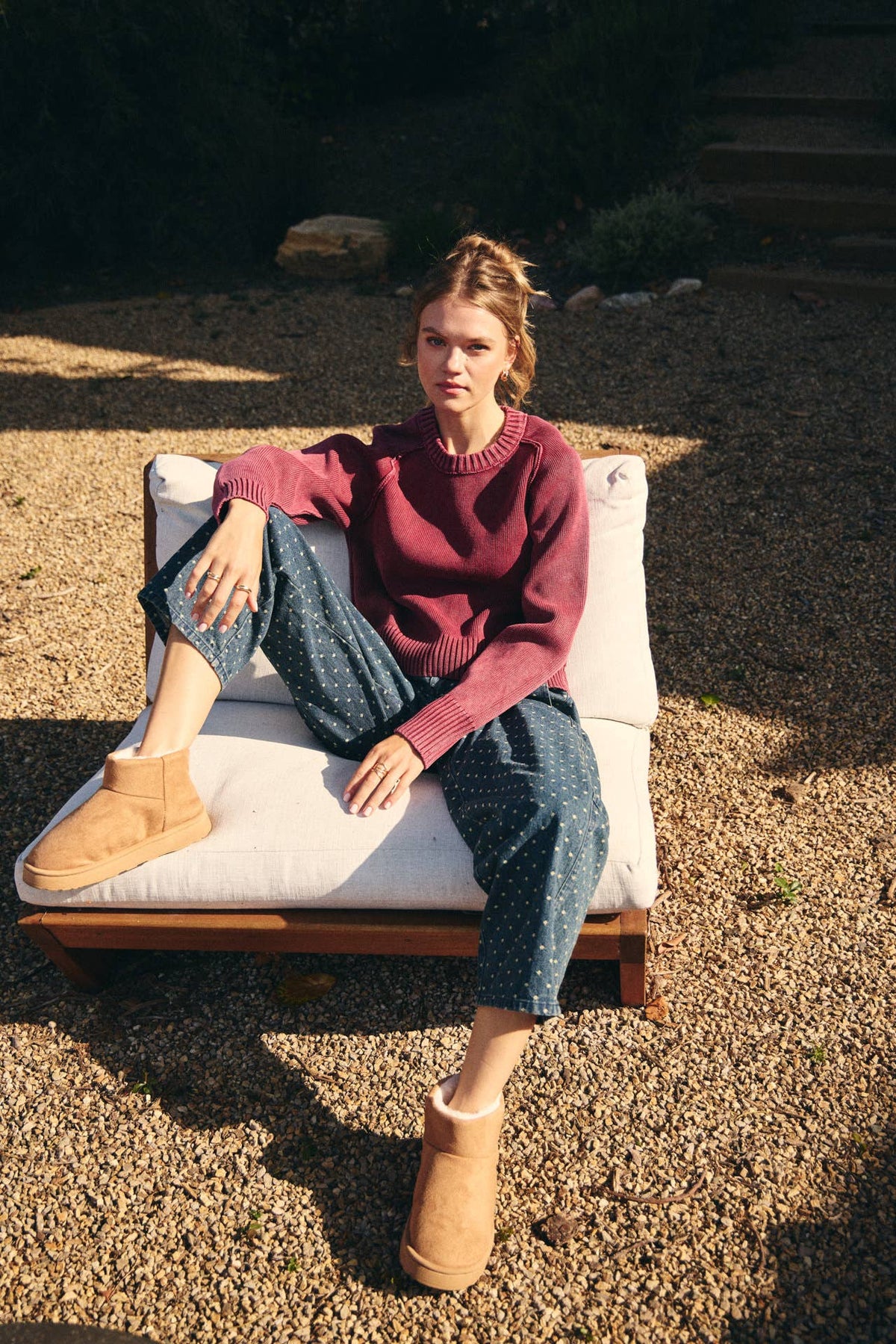 Fireside Weekend Vintage Mineral-washed Cotton Sweater