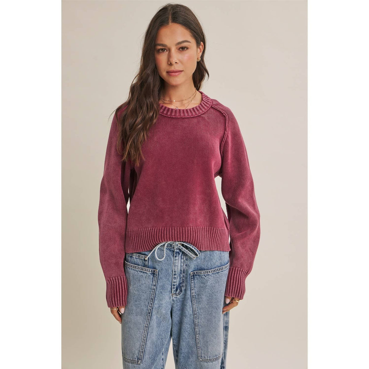 Fireside Weekend Vintage Mineral-washed Cotton Sweater