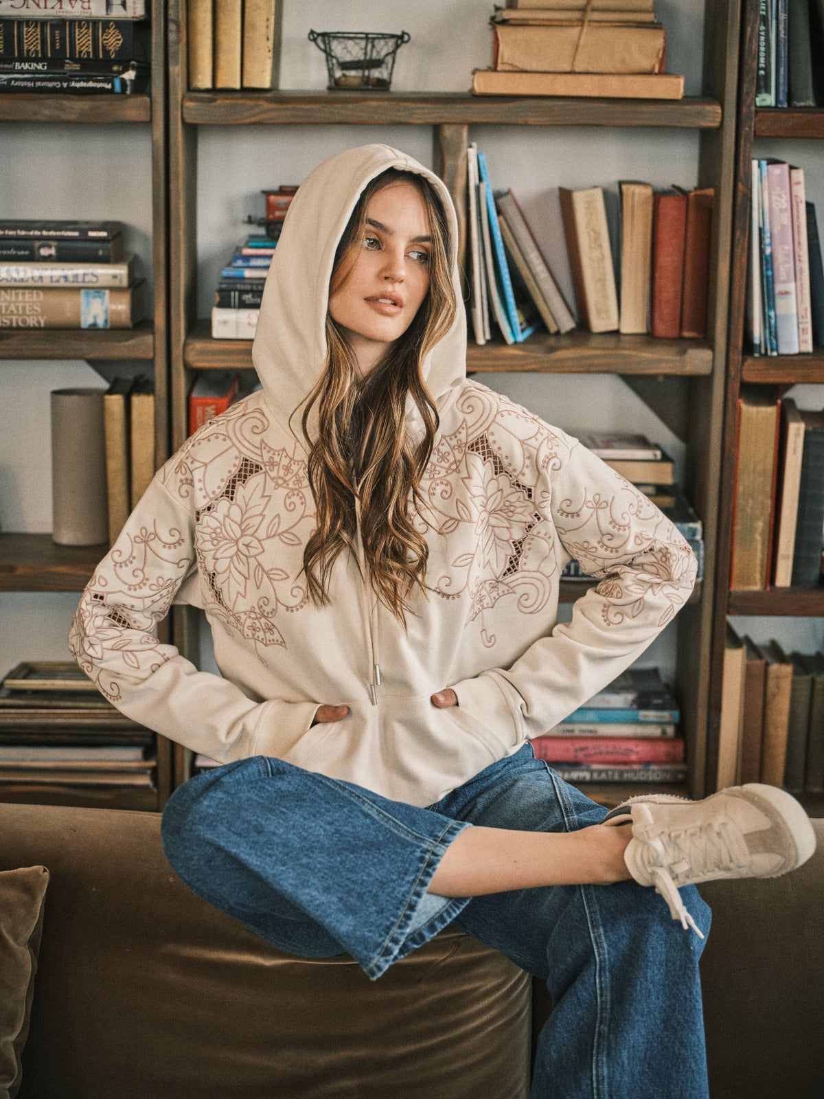 Cozy Boho Embroidered Hoody